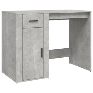 Desk cabinet concrete grey 100x49x75 cm engineered wood
