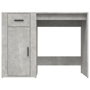 Desk cabinet concrete grey 100x49x75 cm engineered wood