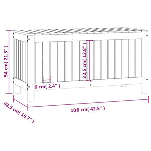 Pillow box 108x42.5x54 cm solid pine wood