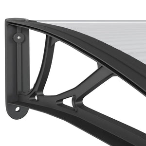 Sunshade black 300x100 cm polycarbonate