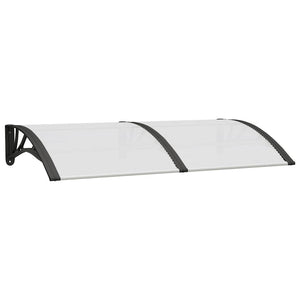 Black and transparent canopy 150x75 cm polycarbonate