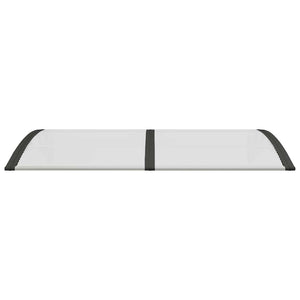 Black and transparent canopy 150x75 cm polycarbonate
