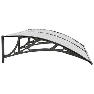 Black and transparent canopy 150x75 cm polycarbonate