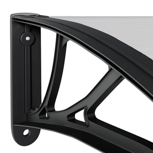 Black and transparent canopy 150x75 cm polycarbonate