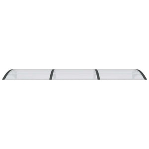 Black and transparent canopy 300x75 cm polycarbonate