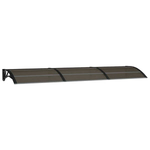 Sunshade canopy black 300x75 cm polycarbonate