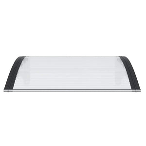 Sunshade black and transparent 80x75 cm polycarbonate
