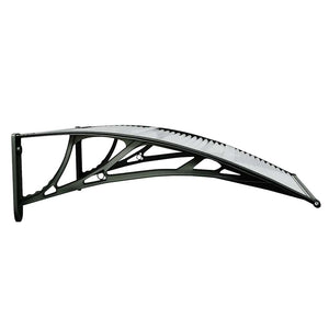 Sunshade black and transparent 80x75 cm polycarbonate
