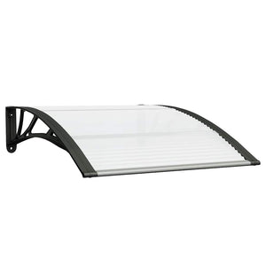 Black and transparent canopy 100x75 cm polycarbonate