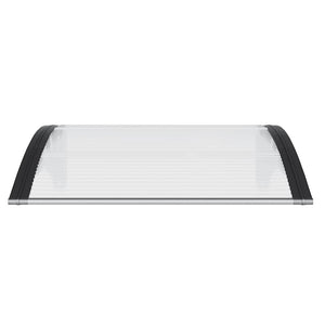 Black and transparent canopy 100x75 cm polycarbonate