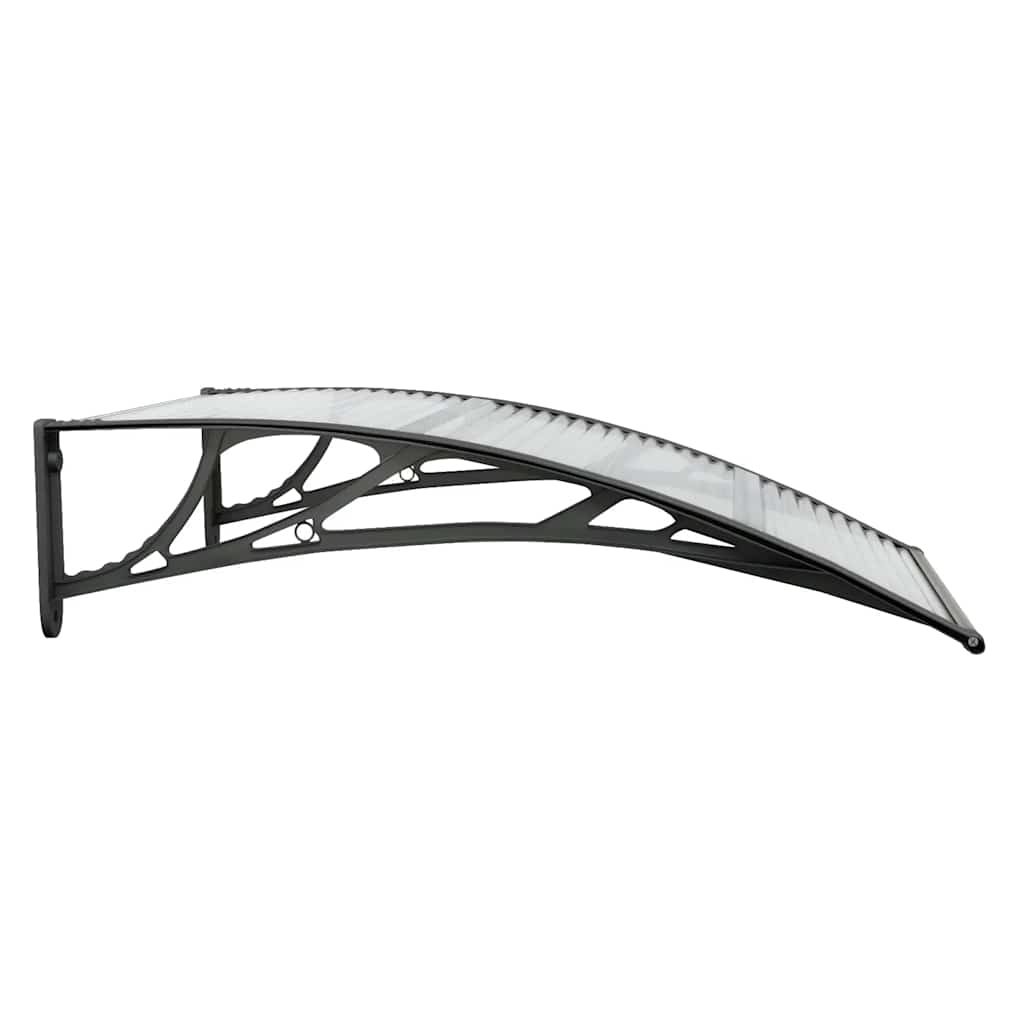 Black and transparent canopy 100x75 cm polycarbonate