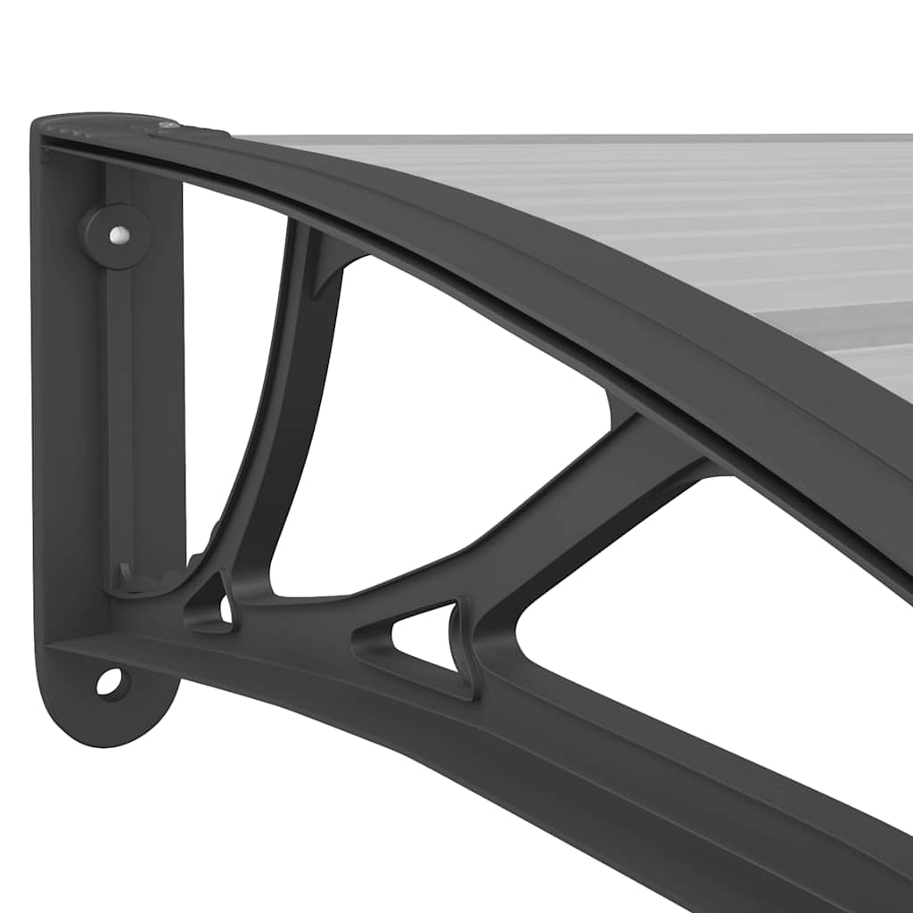 Black and transparent canopy 100x75 cm polycarbonate