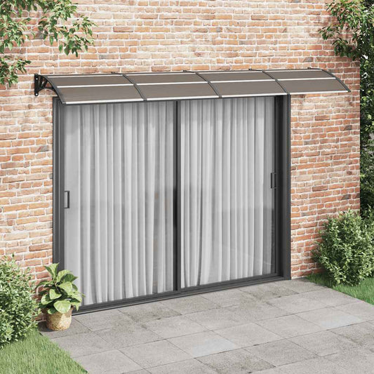 Black and transparent canopy 350x75 cm polycarbonate
