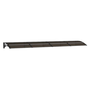 Sunshade canopy black 350x75 cm polycarbonate