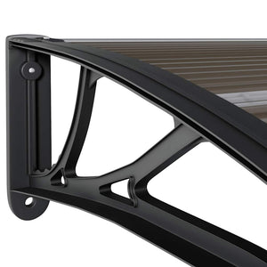 Sunshade canopy black 350x75 cm polycarbonate