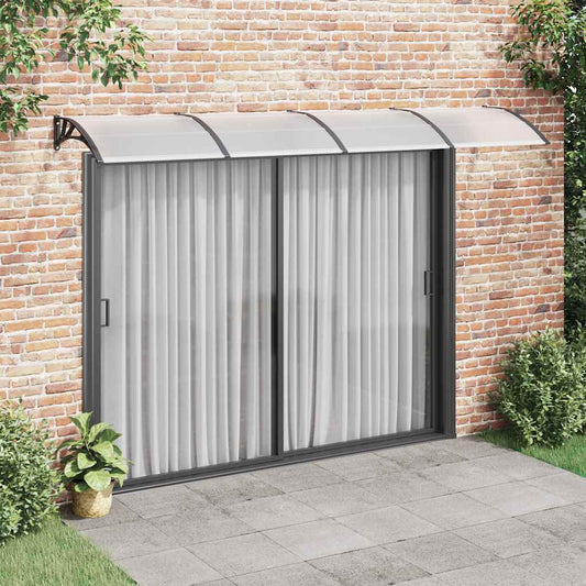 Sunshade black 350x100 cm polycarbonate