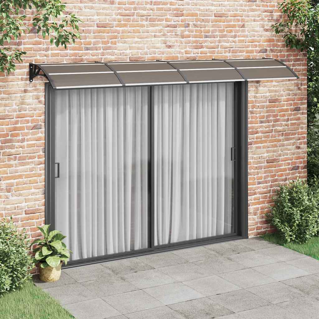 Sunshade black 350x100 cm polycarbonate