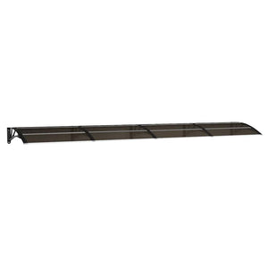 Sunshade canopy black 400x75 cm polycarbonate