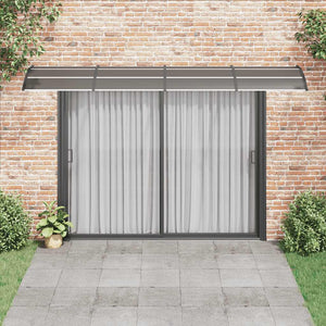 Sunshade canopy black 400x75 cm polycarbonate