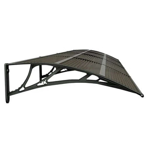 Sunshade canopy black 400x75 cm polycarbonate