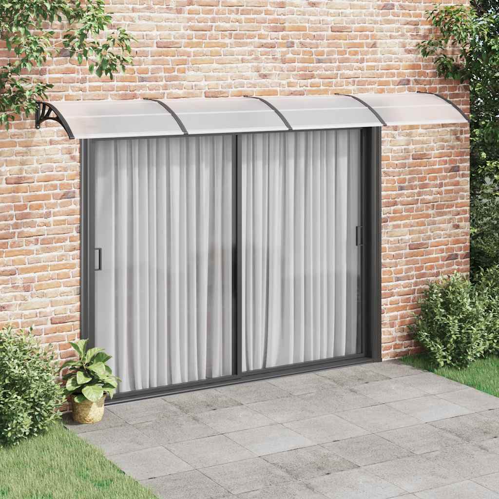 Sunshade black 400x100 cm polycarbonate