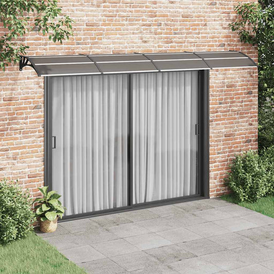 Sunshade black 400x100 cm polycarbonate