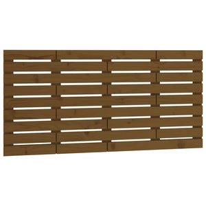 Wall-mounted headboard honey brown 156x3x63 cm solid pine wood