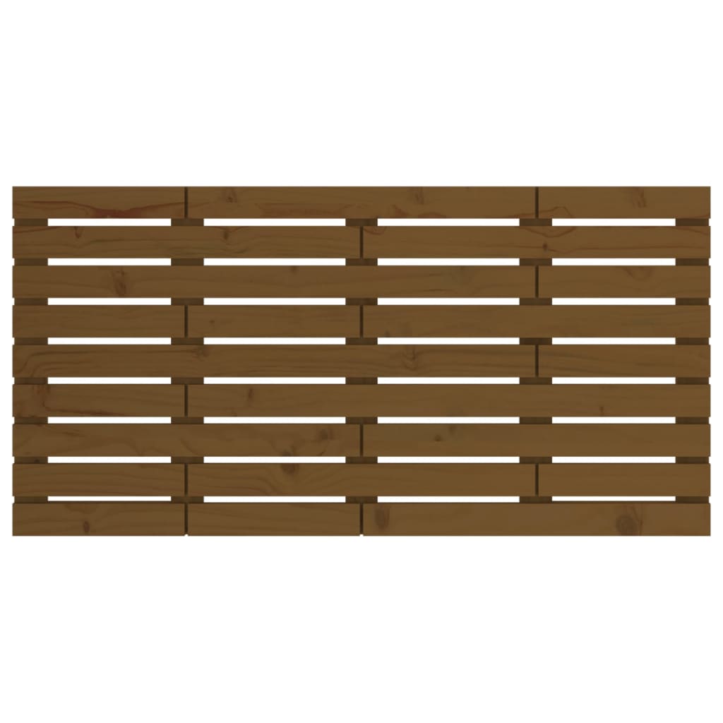 Wall-mounted headboard honey brown 156x3x63 cm solid pine wood