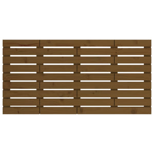 Wall-mounted headboard honey brown 156x3x63 cm solid pine wood