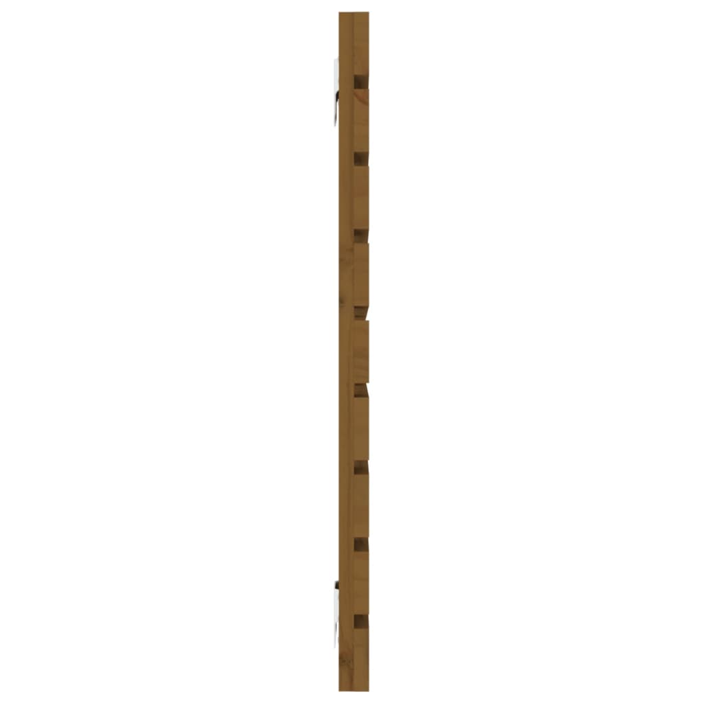 Wall-mounted headboard honey brown 156x3x63 cm solid pine wood