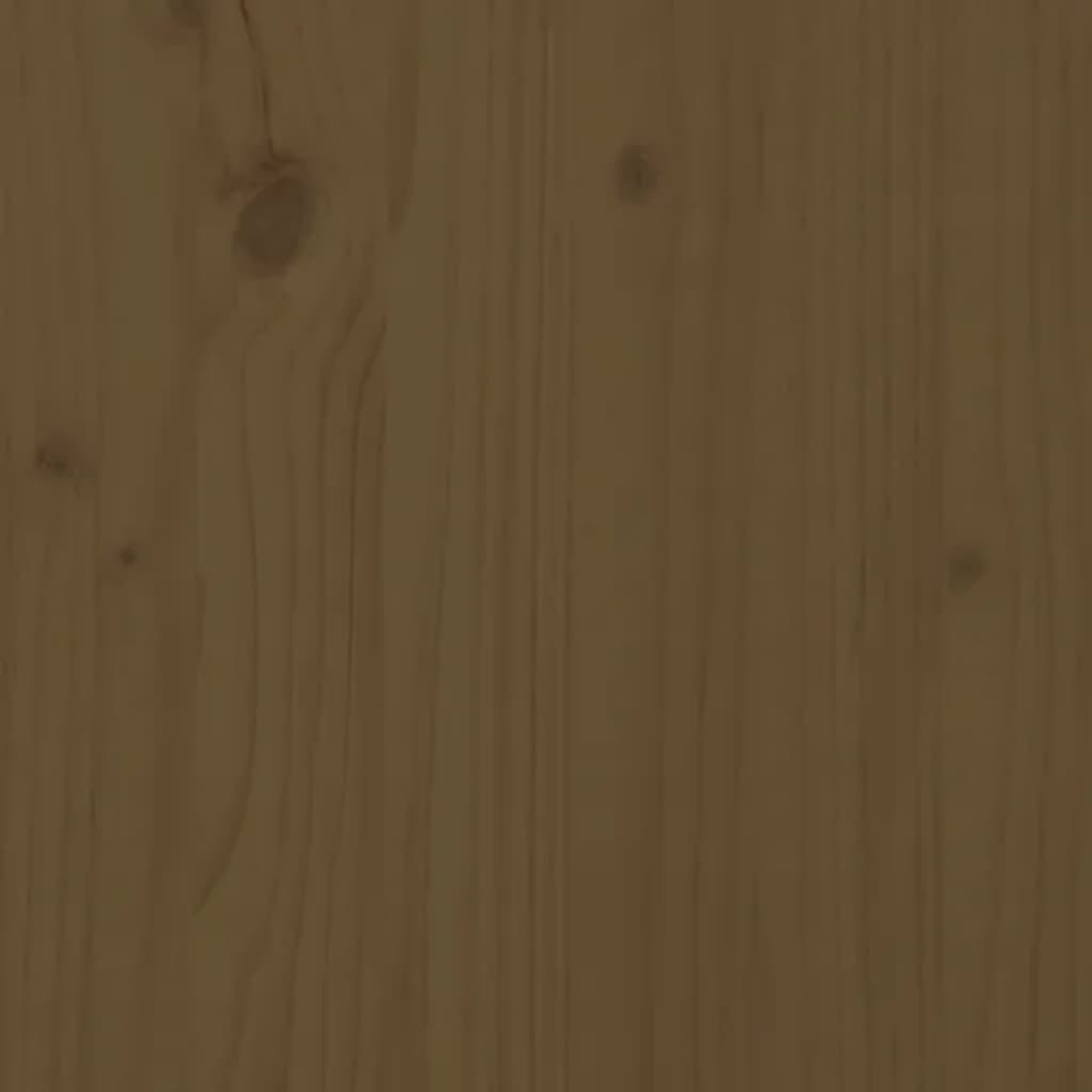 Wall-mounted headboard honey brown 156x3x63 cm solid pine wood