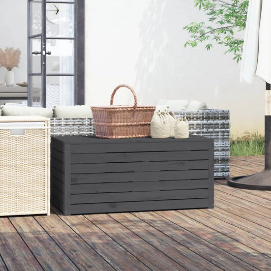 Garden box gray 101x50.5x46.5 cm solid pine wood