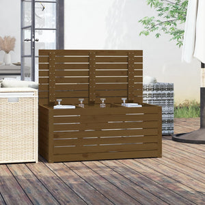 Garden box honey brown 101x50.5x46.5 cm solid pine wood
