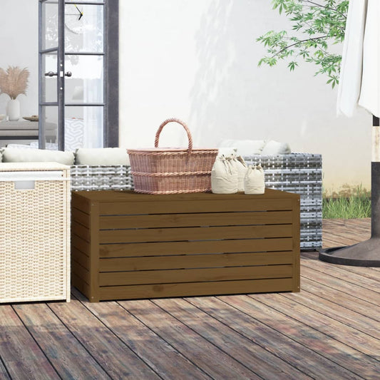 Garden box honey brown 101x50.5x46.5 cm solid pine wood