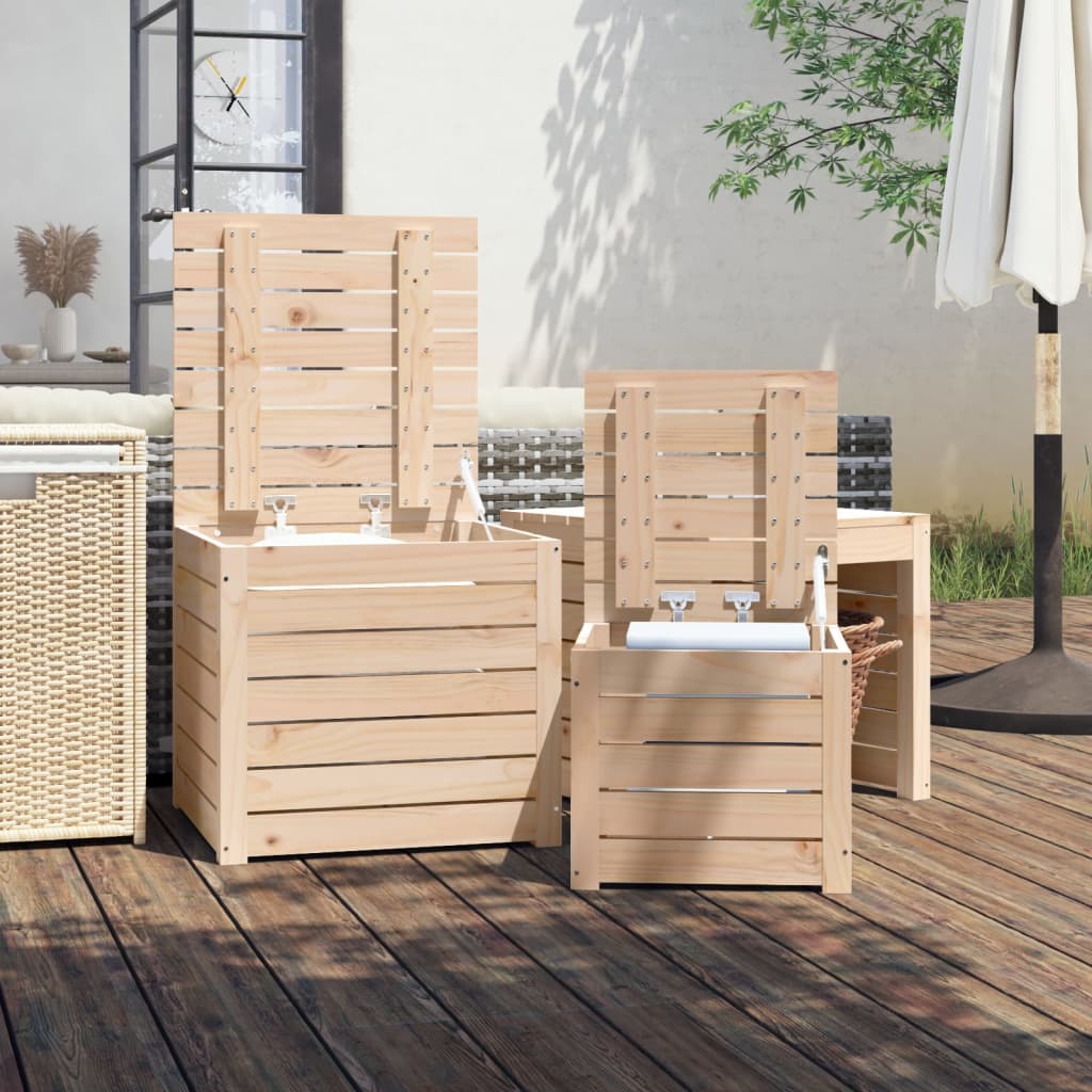 Garden box set 3 pieces solid pine wood