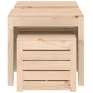 Garden box set 3 pieces solid pine wood