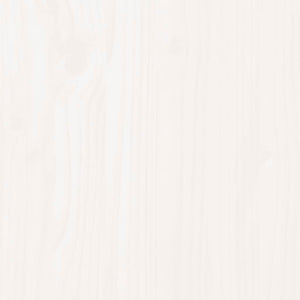 Garden box set white 3 pieces solid pine wood