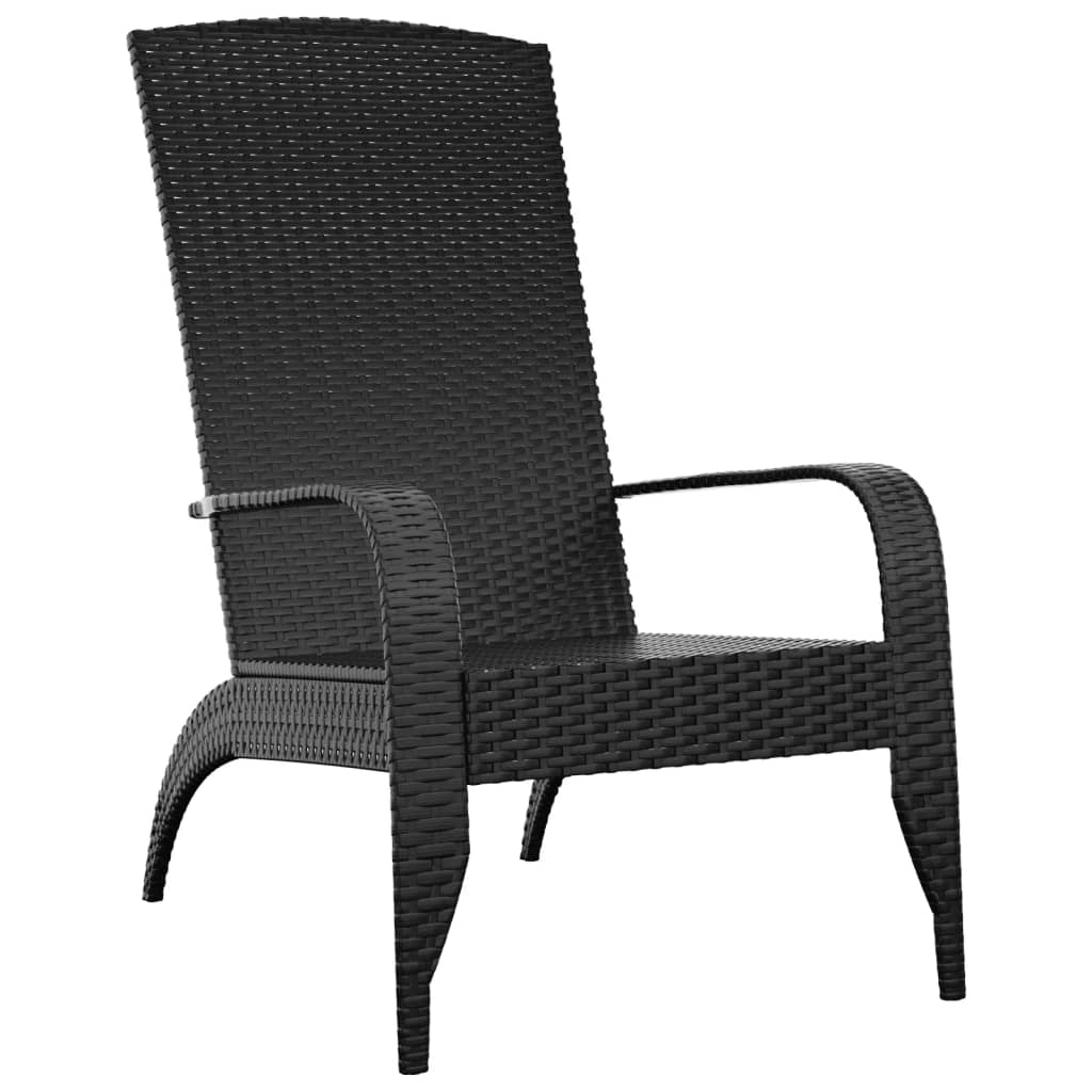 Adirondack garden chair poly rattan black
