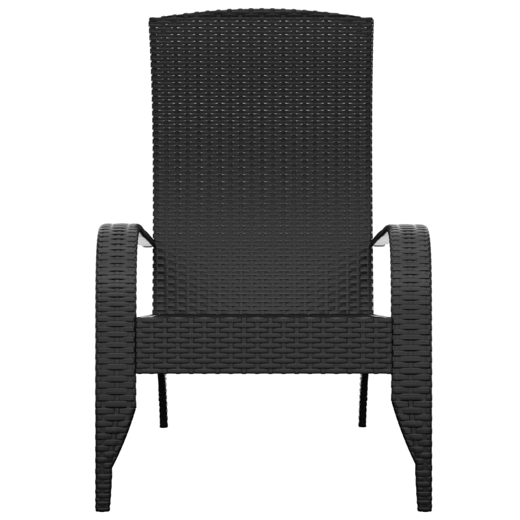 Adirondack garden chair poly rattan black