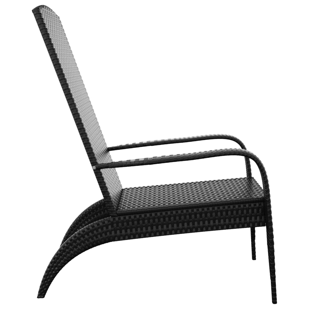 Adirondack garden chair poly rattan black
