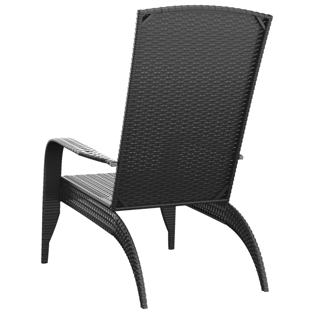 Adirondack garden chair poly rattan black