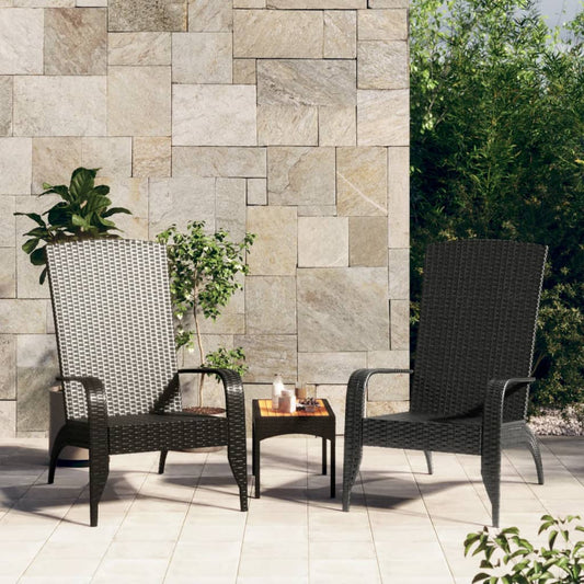 Adirondack garden chair poly rattan black