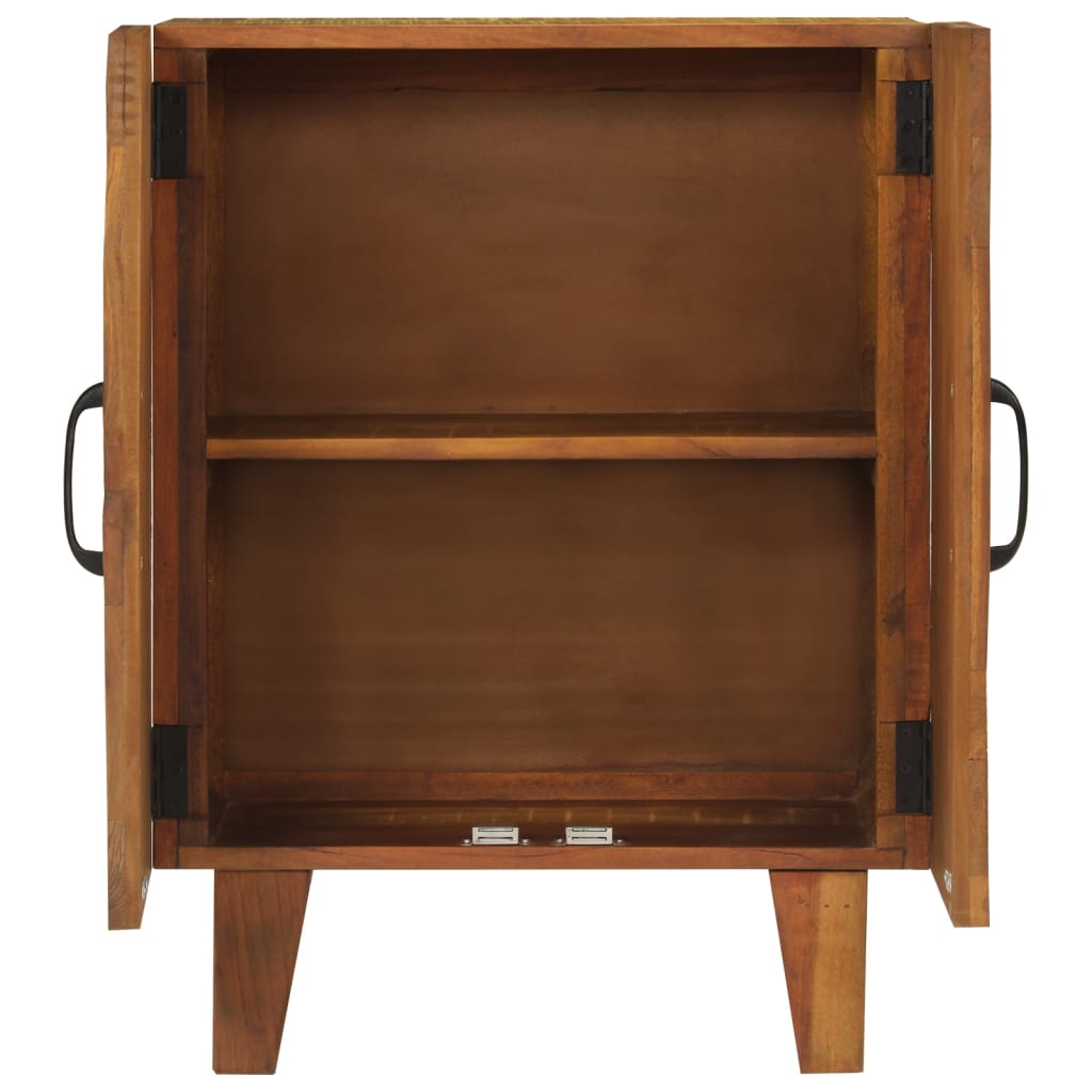 Hand-carved sideboard 55x30x75 cm reclaimed solid wood