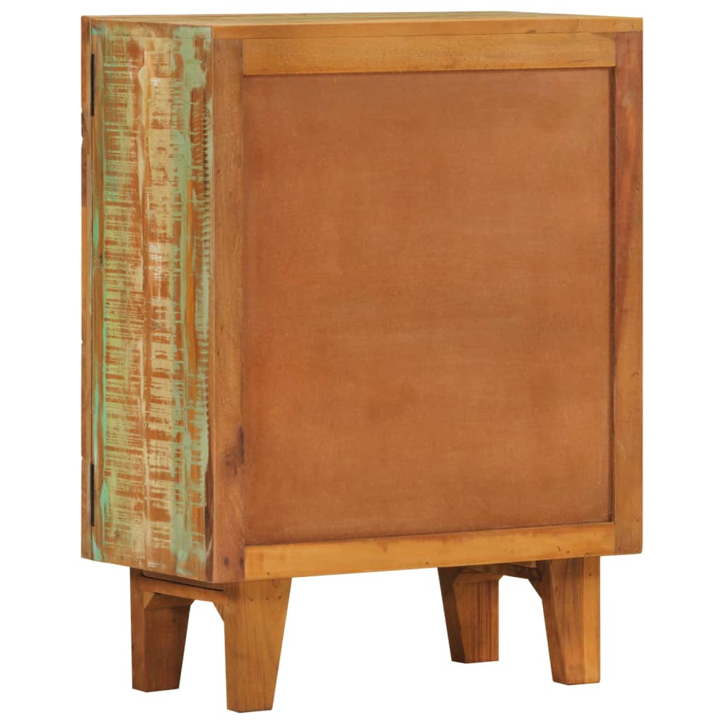 Hand-carved sideboard 55x30x75 cm reclaimed solid wood
