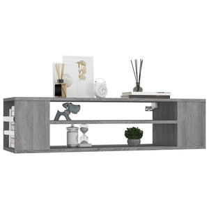 Hanging TV bench gray sonoma 100x30x26.5 cm engineered wood