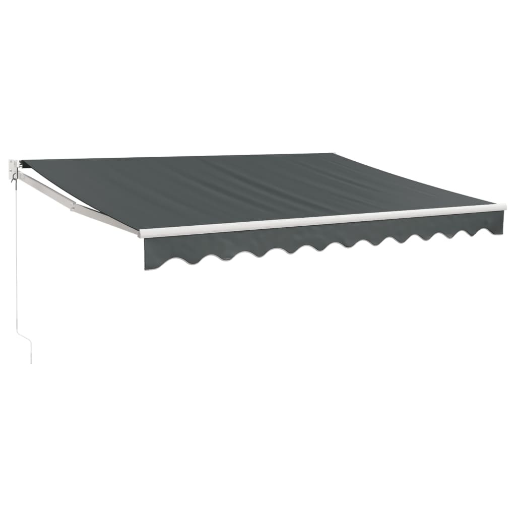 Retractable awning anthracite 3x2.5 m fabric and aluminum