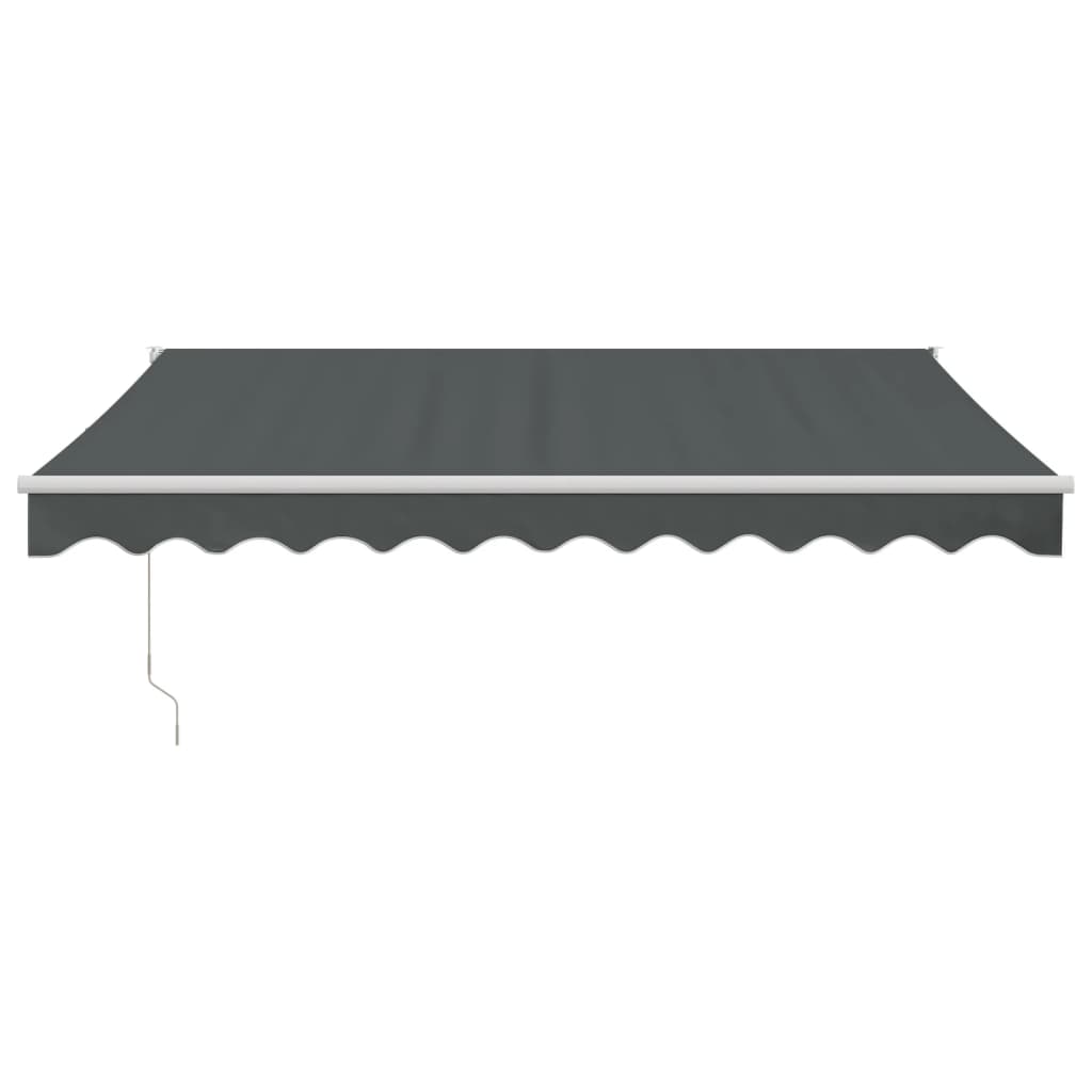 Retractable awning anthracite 3x2.5 m fabric and aluminum