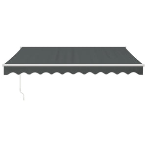 Retractable awning anthracite 3x2.5 m fabric and aluminum