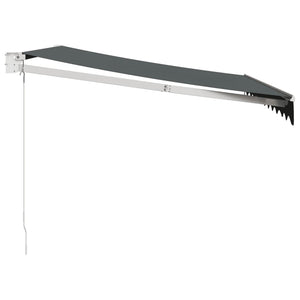 Retractable awning anthracite 3x2.5 m fabric and aluminum