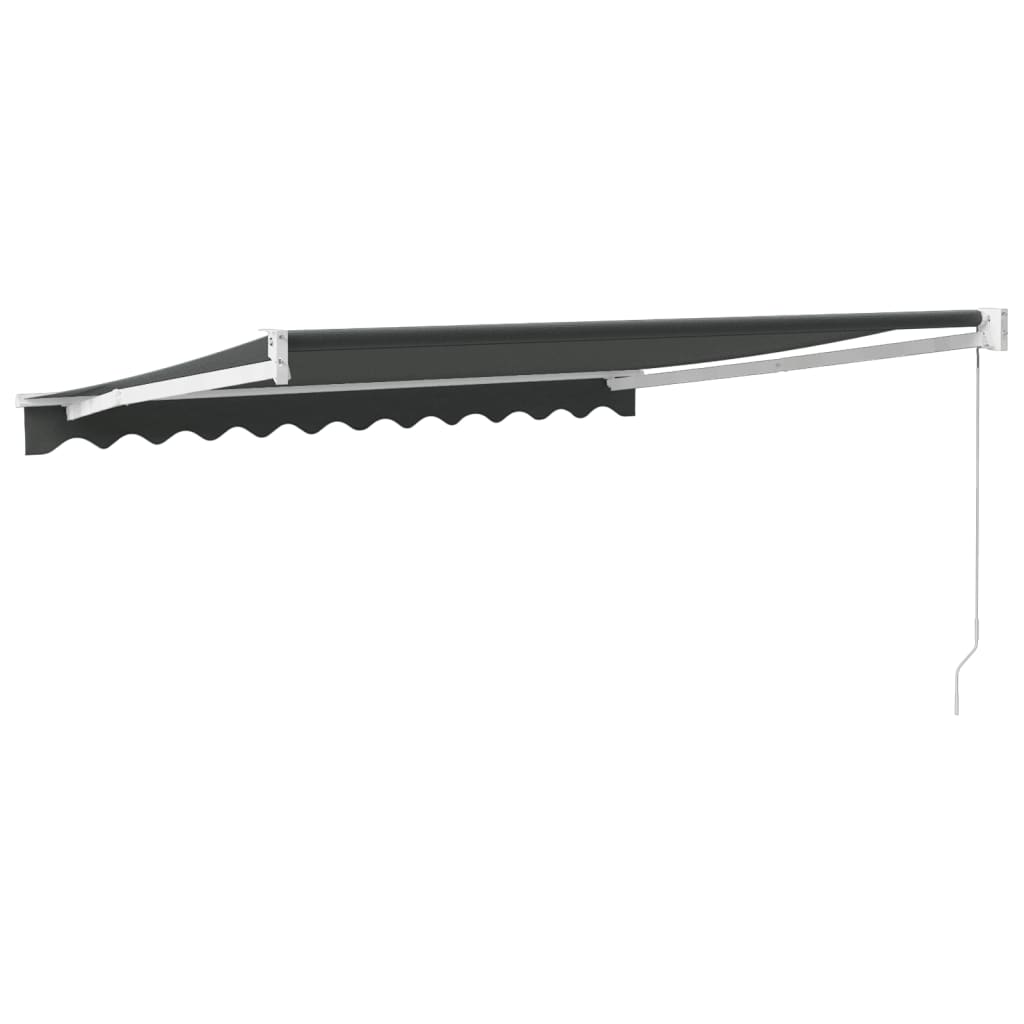 Retractable awning anthracite 3x2.5 m fabric and aluminum